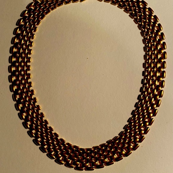 Gold Tone Collar Necklace - Picture 1 of 5